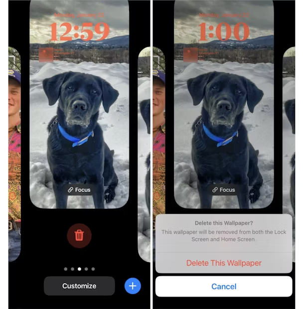 如何删除锁定屏幕壁纸iOS 18（iPhone和iPad）