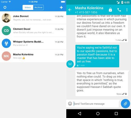 Android的前5个加密信使应用程序