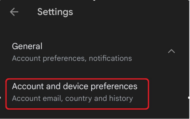 changing google account country on android