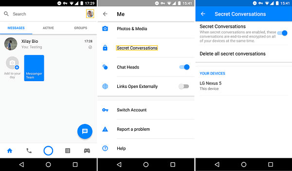 关于Android上Facebook消息加密的事情