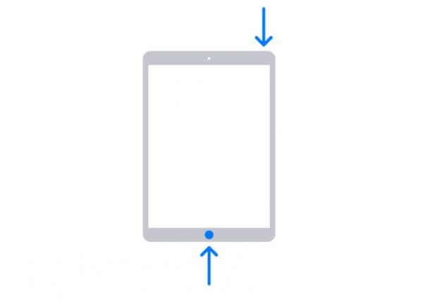 Force restarting an iPad with Home button
