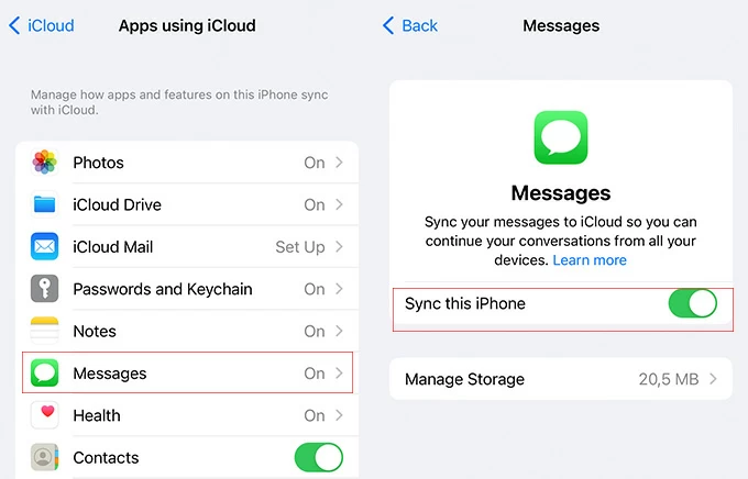 如何将消息从iPhone同步到iPad