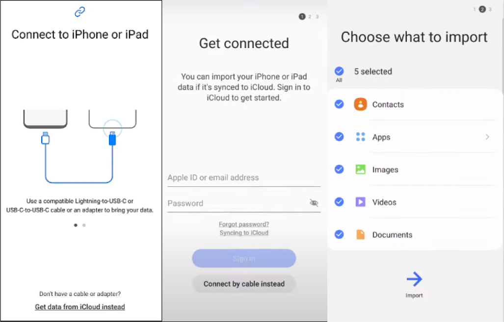 smart switch wireless transfer from iphone to samsung s24
