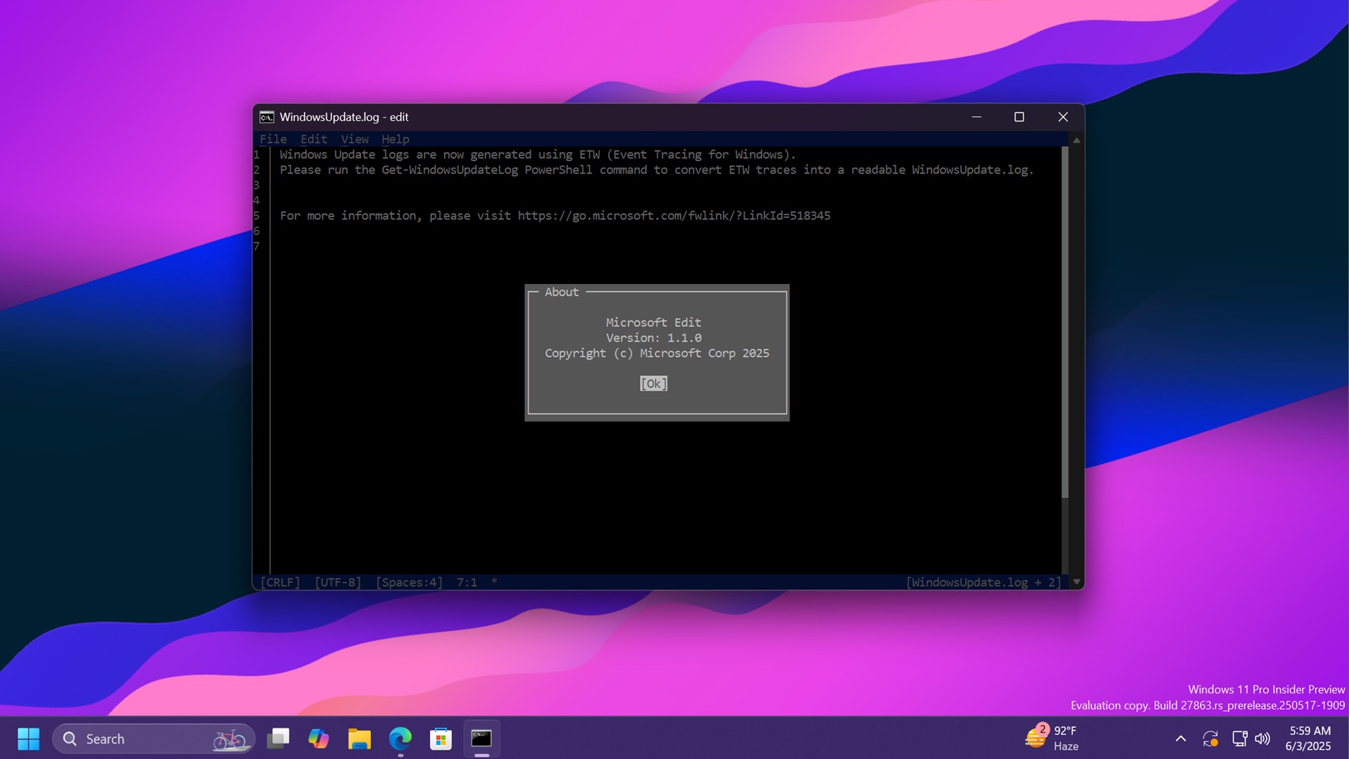 微软表示，Windows 11将很快使用“编辑”文本编辑器发货