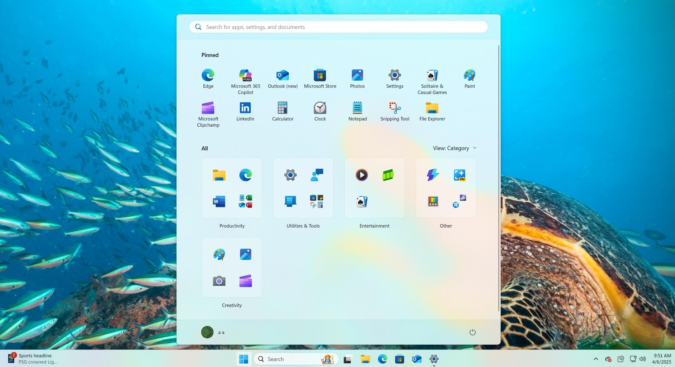Windows 11新的开始菜单不会让您创建新类别，俱乐部应用程序为“其他”