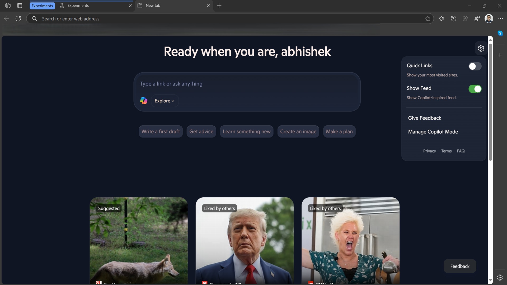 Microsoft Edge测试AI越过广告的MSN提要，但您可以将其关闭