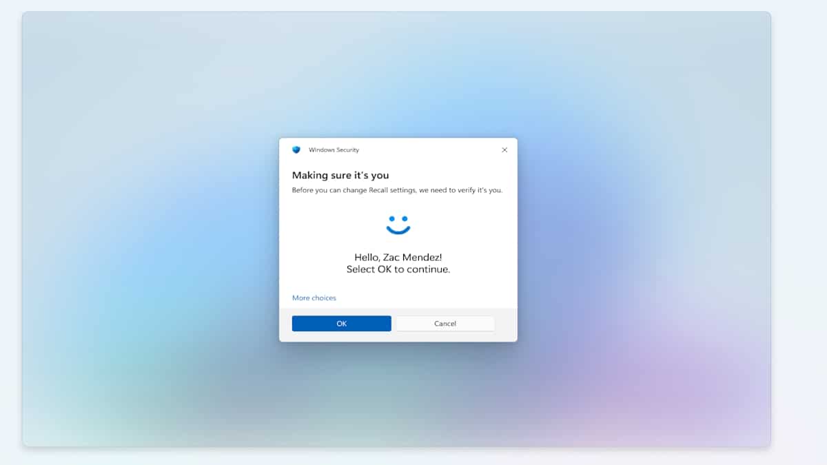 勇敢的封锁Microsoft召回屏幕截图