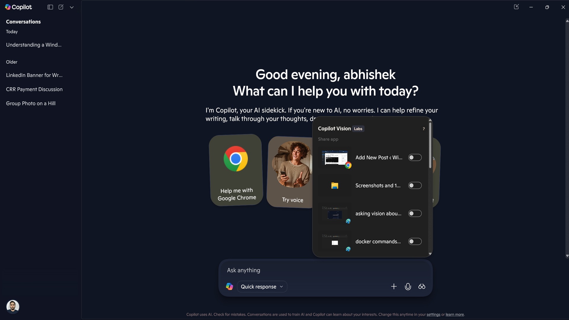 Windows 11的内置Copilot Vision可以看到您的屏幕现在可以免费使用（动手）