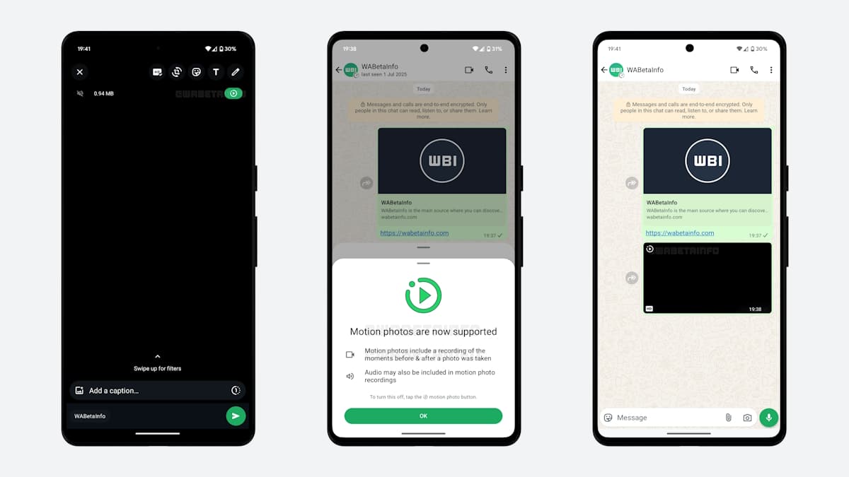 WhatsApp Beta为Android用户添加了动作照片共享