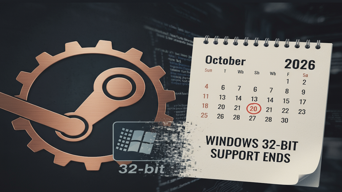 Steam 将于 2026 年终止对 Windows 32 位的支持