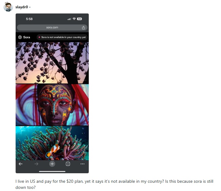 如何修復 Sora 在您的國家/地區尚不可用