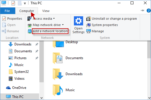 如何在Windows 10中手動添加網絡位置
