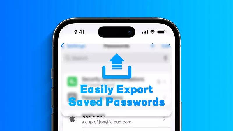 輕鬆從iPhone導出所有保存的密碼