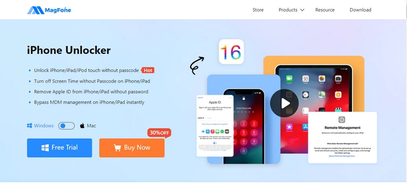 Magfone iPhone Unlocker的替代方案绕过iPhone密码