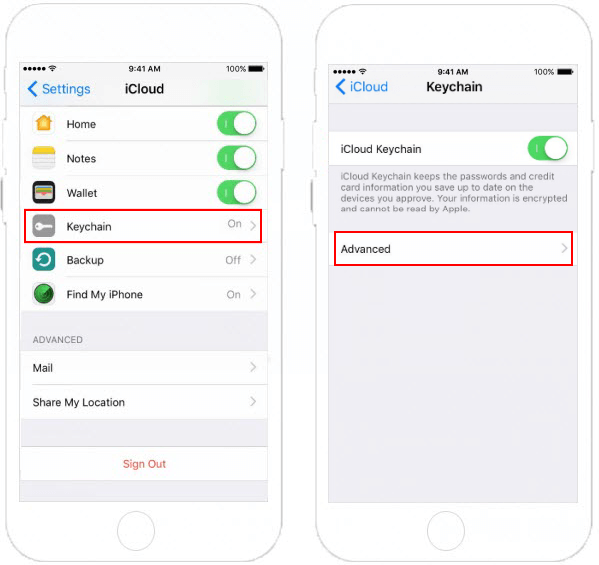 如果iCloud键链锁定，如何重置iCloud安全代码