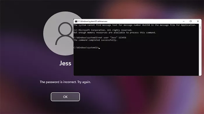 使用命令提示符重置Windows 11密碼