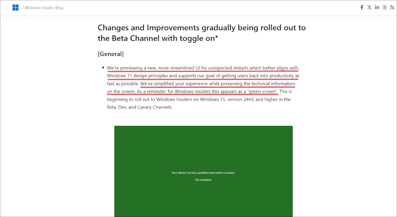 RIP蓝屏死亡屏幕：微软终于找到了一种惹恼我们的新方法