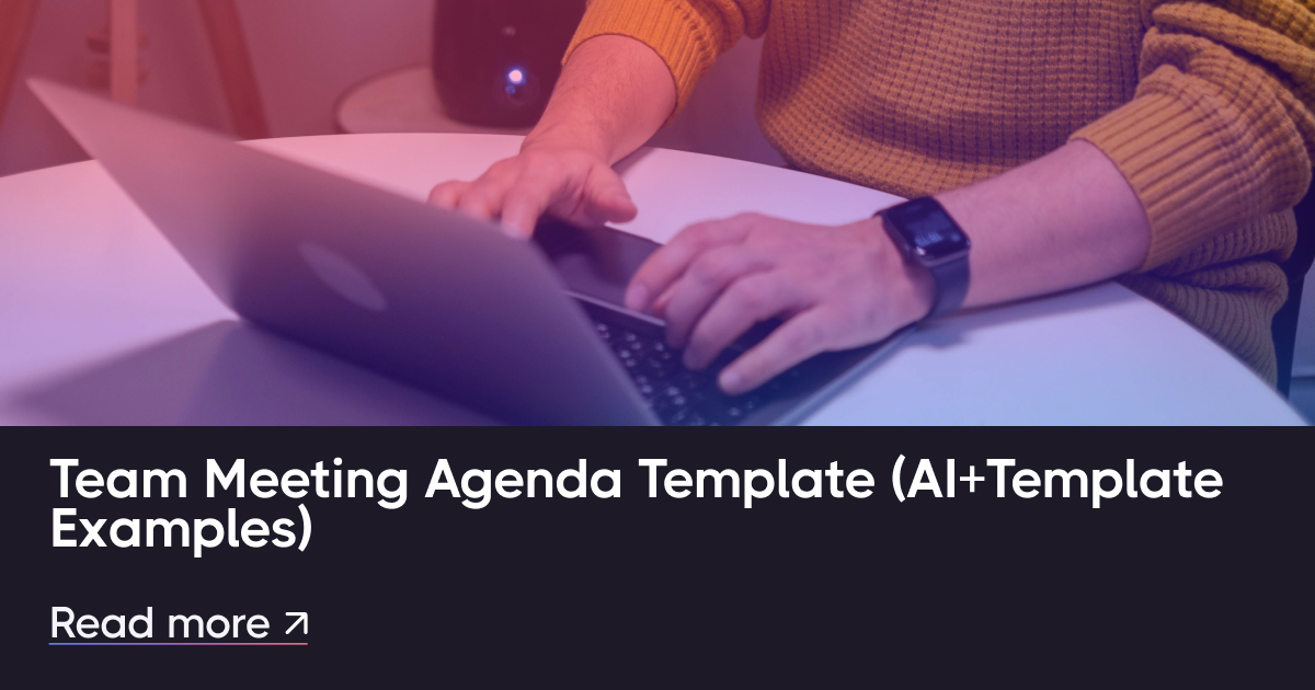 团队会议议程模板（Word和Google文档）