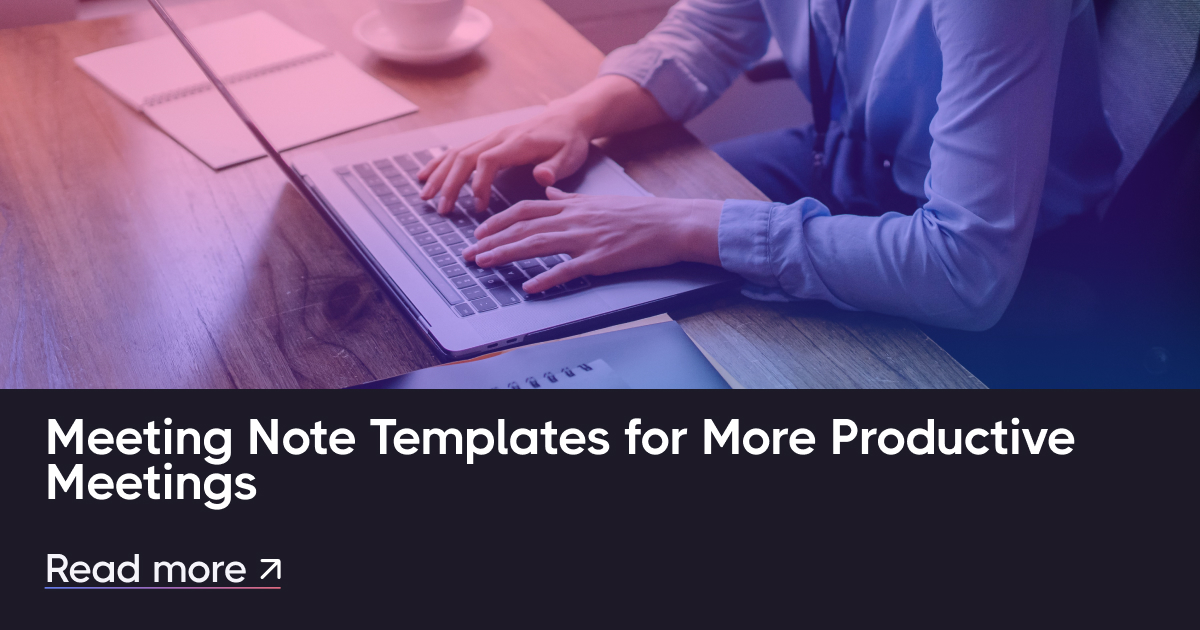 会议记录模板，以进行更有生产力的会议