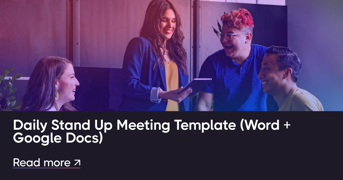 每日站立会议模板（Word + Google文档）