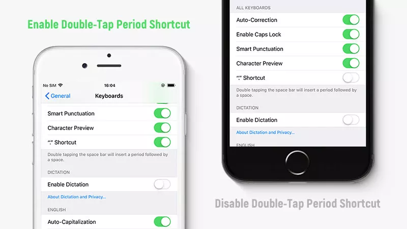 如何禁用或啟用iPhone/iPad中的時期快捷方式