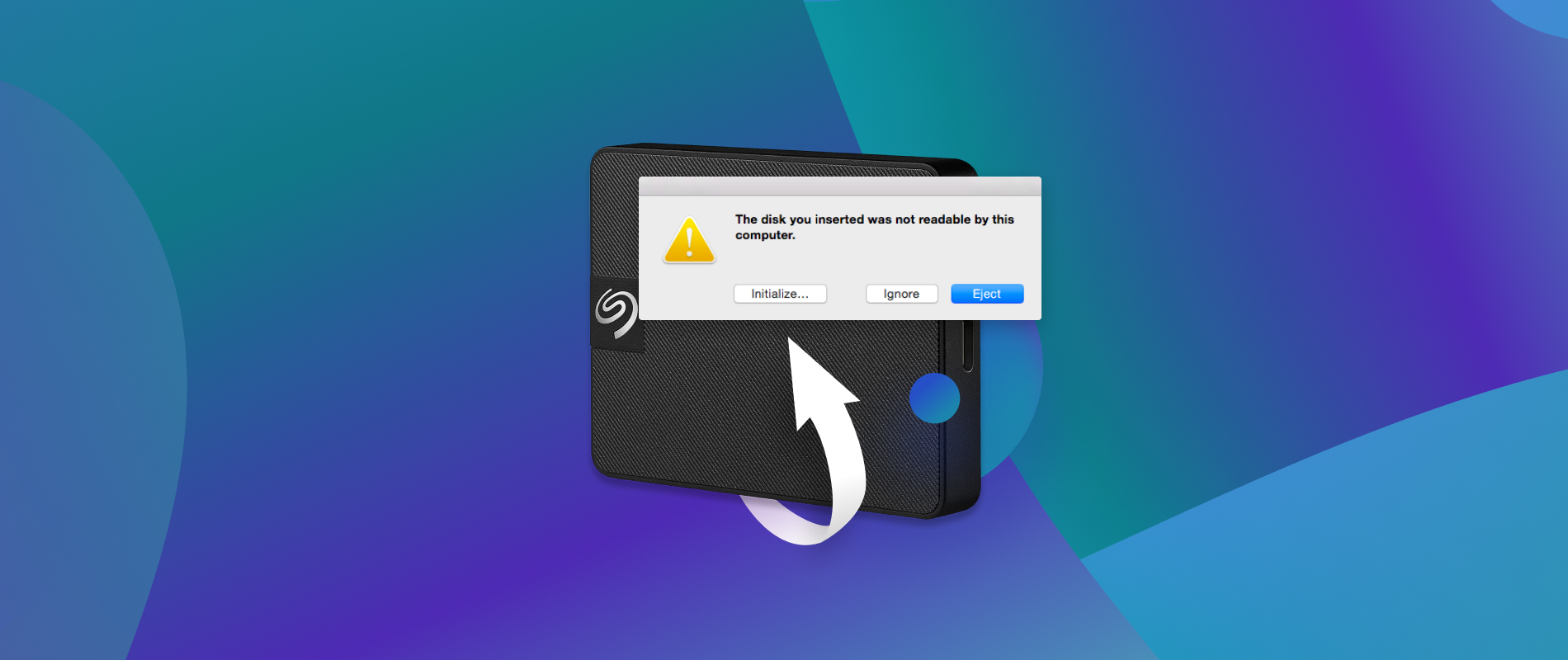 您插入的磁盘不是可读的错误：如何修复