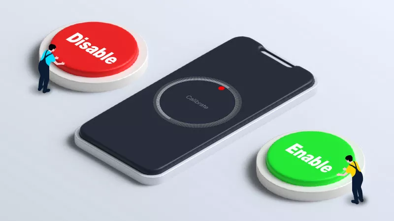 在iPhone/iPad中启用或禁用指南针校准