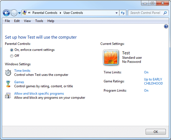 如何在Windows 7中使用父母控件