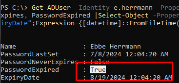 在Active Directory中擴展過期的用戶密碼
