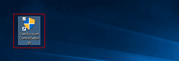 在桌面上创建用户帐户控制设置的快捷方式