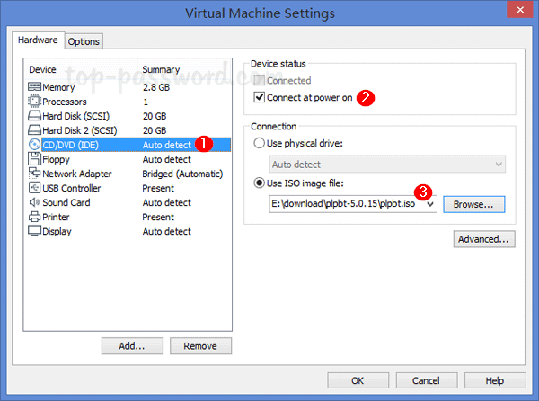 如何从VMware工作站上的USB闪存驱动器启动？