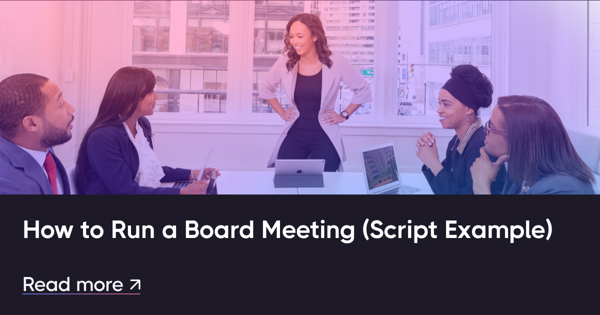 如何举办董事会会议（脚本示例）