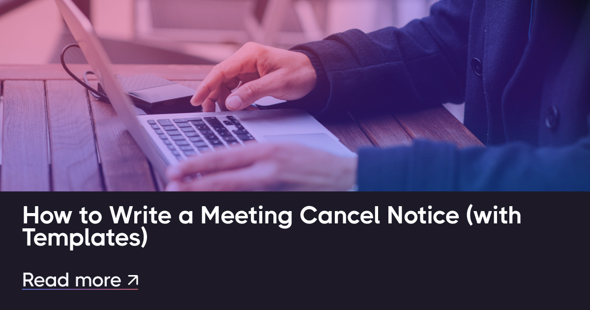 如何编写会议取消通知（使用模板）