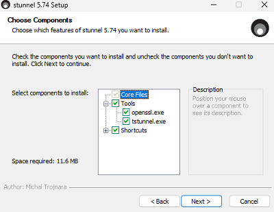 加密使用Stunnel Windows上的任何客户服务器应用程序流量
