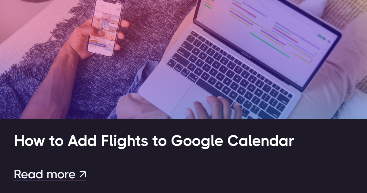 如何将航班添加到Google日历