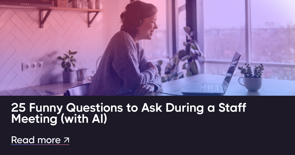 員工會議期間要問的 25 個有趣問題（使用 AI）