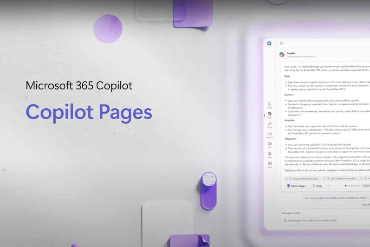 Microsoft推出了副本页；新的AI驱动协作工作区