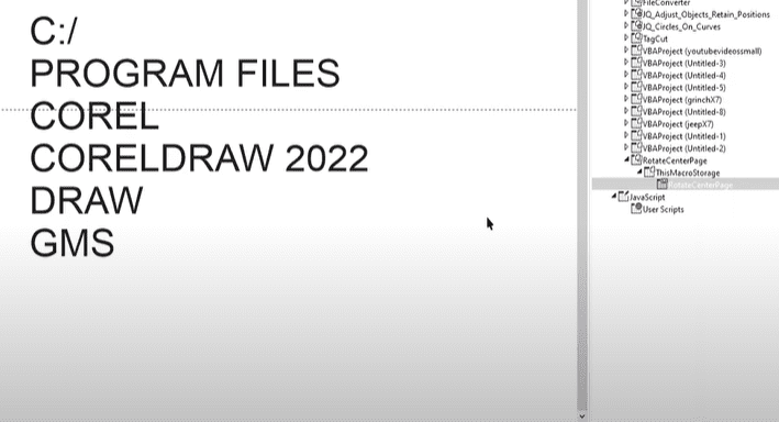 如何将宏加载到您的GMS文件中，并在Coreldraw中加载宏