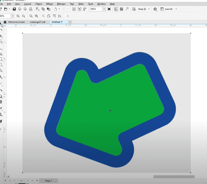如何在Coreldraw中画一个圆形箭头