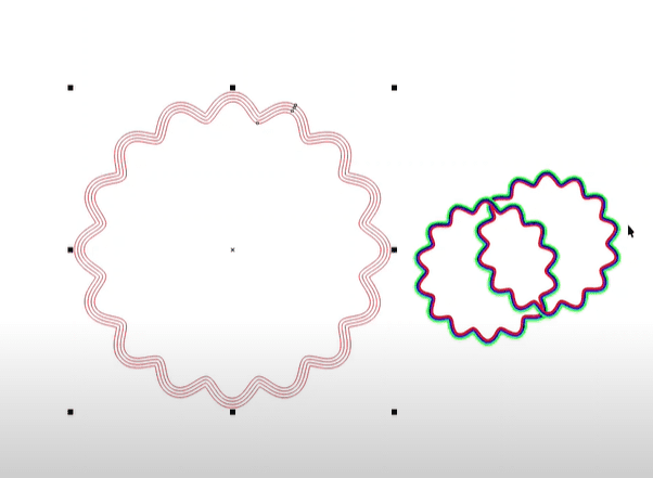 Coreldraw技巧和技巧：使用轮廓工具创建一个互锁模式