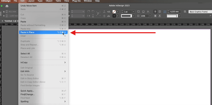 如何在Adobe Indesign中粘贴到位：逐步指南