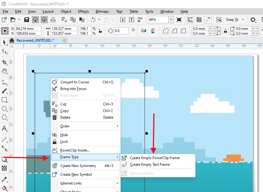 了解Coreldraw中的不同框架类型：综合指南