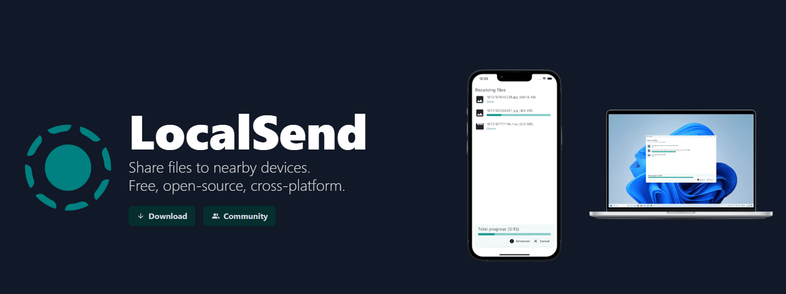 如何在没有Internet使用Localsend的情况下在多个平台上共享本地文件