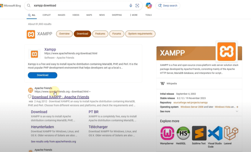 如何在Windows 10或11上下载，安装和设置XAMPP