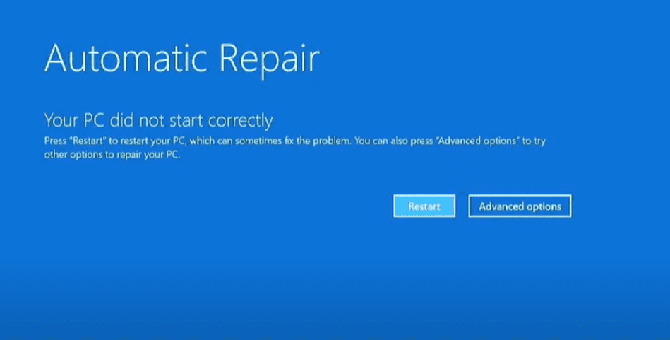 修复“您的PC无法正确启动”或Windows 11/10中的启动维修环