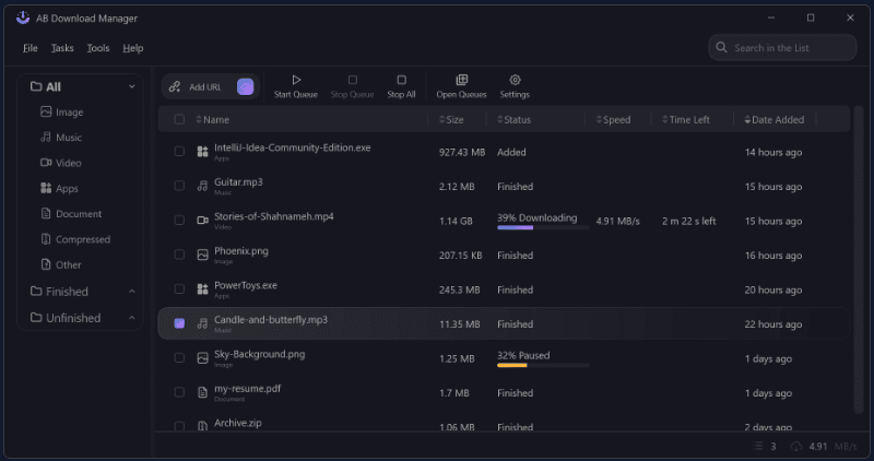 AB下载管理器：Windows和Linux的最佳免费IDM替代方案