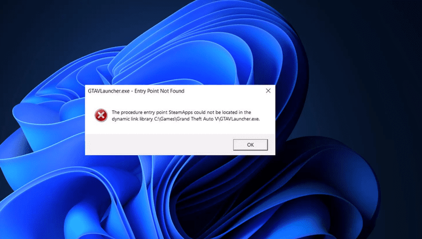 如何修复GTA 5（2025）中的“未找到入口点”错误：完整的指南