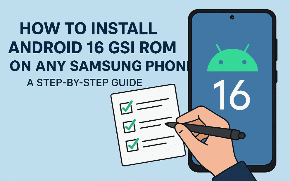 如何在任何三星手机上安装Android 16 GSI ROM 