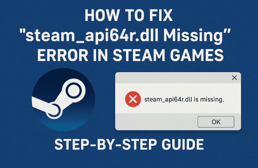 如何修復蒸汽遊戲中的“ steam_api64r.dll丟失”錯誤（分步指南）