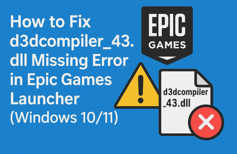 如何修复D3DCOMPILER_43.DLL在Epic Games Launcher中缺少错误（Windows 10/11）
